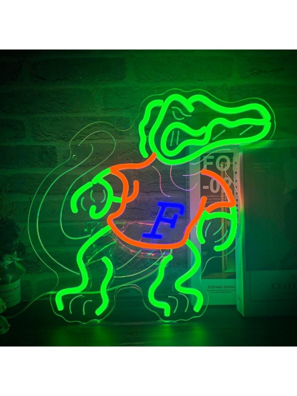 Dimmable Neon Sign for Sports Fans, USB Powered Wall Decor - Green Light for